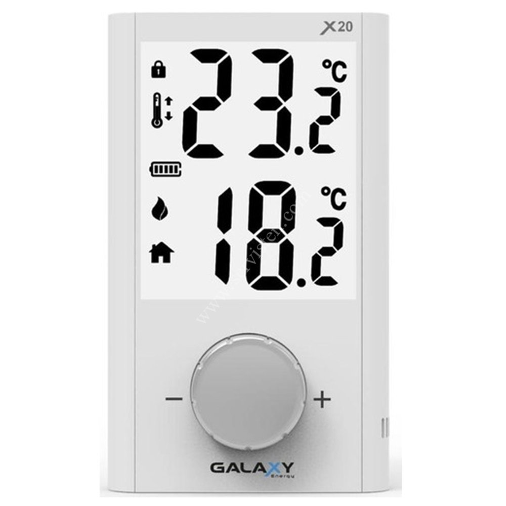 Galaxy Energy , X20 Beyaz , Kablosuz On/Off Dijital Oda Termostatı